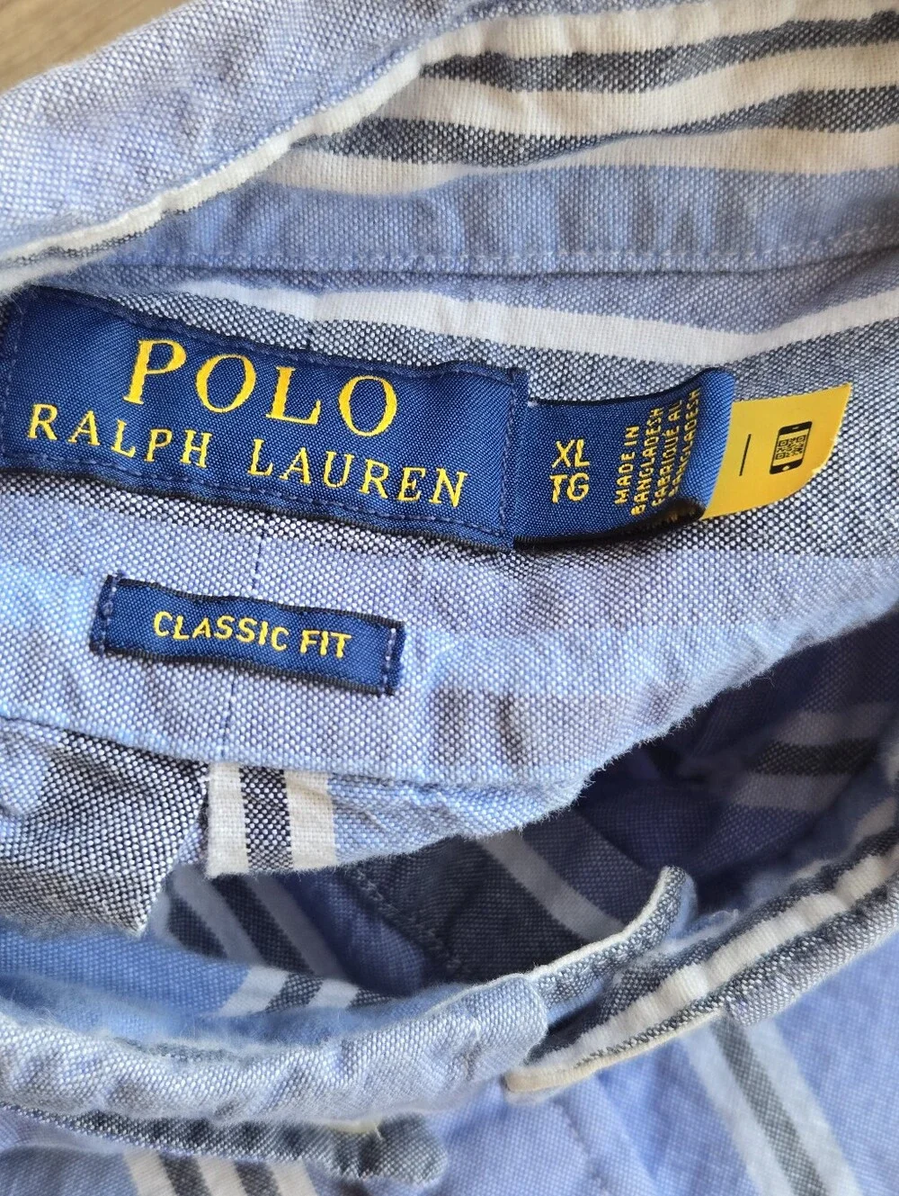 Polo Ralph Lauren Men's XL Classic Fit Striped Button Down Shirt Blue Cotton